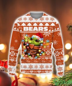 Chicago Bears Baby Yoda Star Wars Sports Football American Ugly Christmas Sweater Product Photo 1