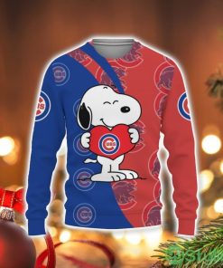 Chicago Cubs Snoopy Cute Heart American Sports Team 3D Sweater Holiday Gift Christmas Gift Product Photo 1