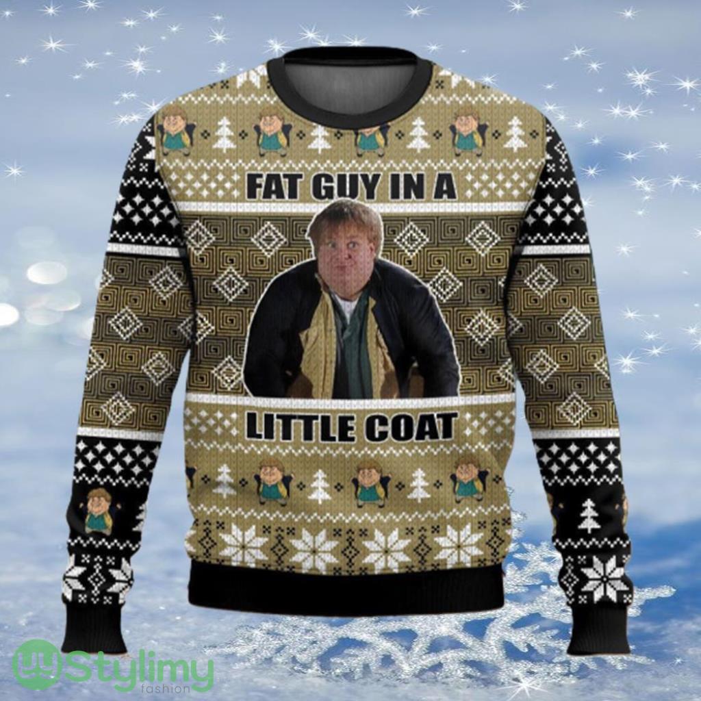Chris Farley Fat Guy In A Little Coat Funny Ugly Christmas Sweater 3 Chris Farley Fat Guy In A Little Coat Funny Ugly Christmas Sweater Product Photo 1