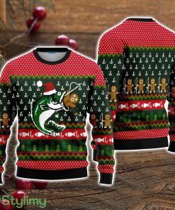 Christmas Fishing Green Red Ugly Christmas Sweater Christmas Holiday Gift For Men And Women Product Photo 1