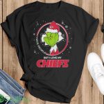 Christmas Grinch Santa I Hate People But I Love My Kansas City Chiefs Christmas Shirt - G500 Gildan T-Shirt