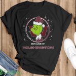 Christmas Grinch Santa I Hate People But I Love My Washington Football Team Christmas Shirt - Ladies T-Shirt