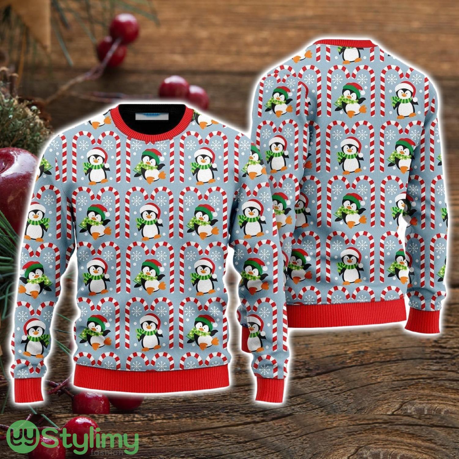 Christmas Penguin With Candy Ugly Christmas Sweater Christmas Holiday Gift For Men And Women 3 Christmas Penguin With Candy Ugly Christmas Sweater Christmas Holiday Gift For Men And Women Product Photo 1
