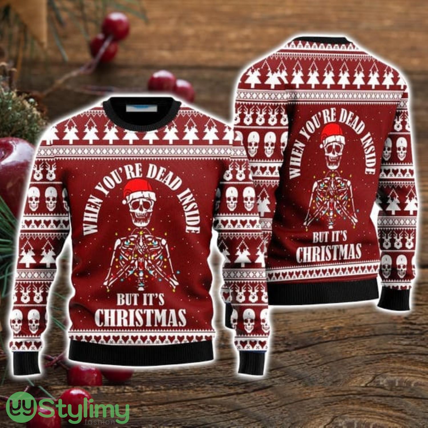 Christmas Skull Ugly Christmas Sweater Christmas Holiday Gift For Men And Women 3 Christmas Skull Ugly Christmas Sweater Christmas Holiday Gift For Men And Women Product Photo 1
