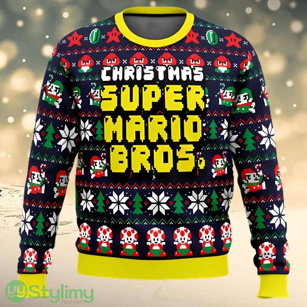 Christmas Super Mario Bros. Ugly Christmas Sweater 3 Christmas Super Mario Bros. Ugly Christmas Sweater Product Photo 1