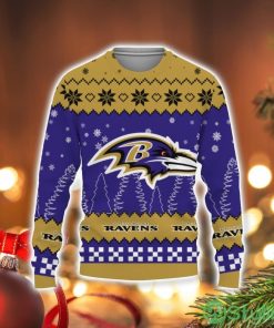 Christmas Urly Sweater Snow Team Logo Baltimore RavensUnisex Gifts For Fan Christmas Tree 3D Sweater Holiday Gift Christmas Gift Product Photo 1