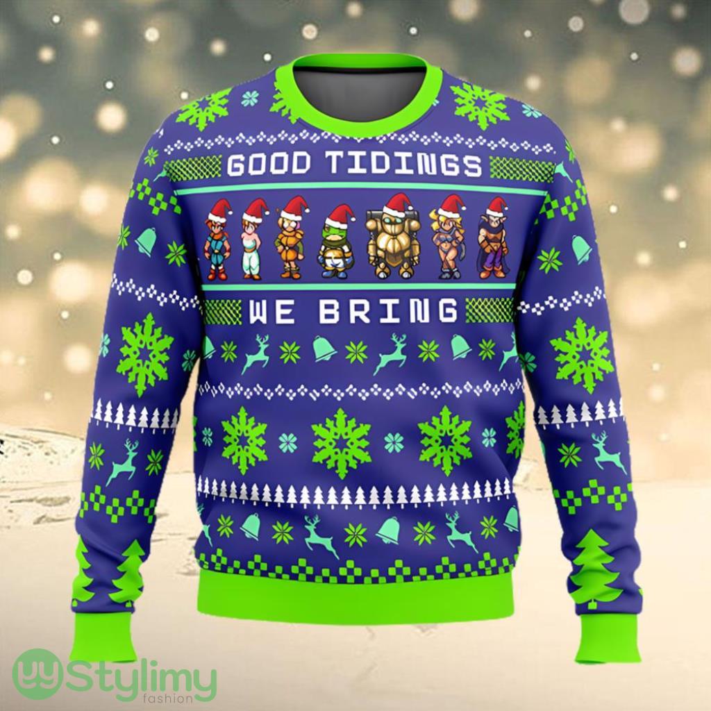 Chrono Trigger Good Tidings We Bring Ugly Christmas Sweater 3 Chrono Trigger Good Tidings We Bring Ugly Christmas Sweater Product Photo 1