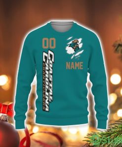 Coastal Carolina Chanticleers Sports American Football Helmet New Trends For Fans Club Gifts Unisex 3D Sweater Holiday Gift Christmas Gift Product Photo 1