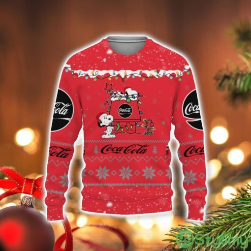 Coca Cola Soft Drink American Whiskey Beers Merry Christmas Snoopy House Cute Fan Gift 3D Sweater Holiday Gift Christmas Gift