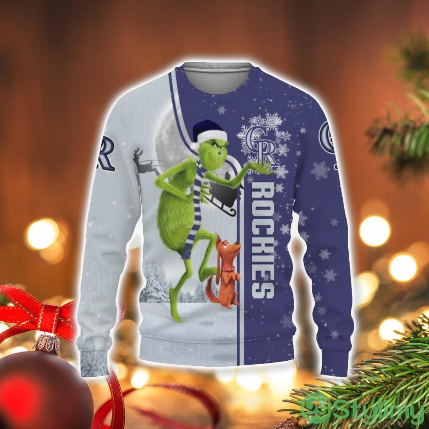 Colorado Rockies Grinch 3D Sweater Holiday Gift Christmas Gift 3 Colorado Rockies Grinch 3D Sweater Holiday Gift Christmas Gift Product Photo 1