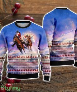 Cowboy Santa Claus Ugly Christmas Sweater Christmas Holiday Gift For Men And Women Product Photo 1