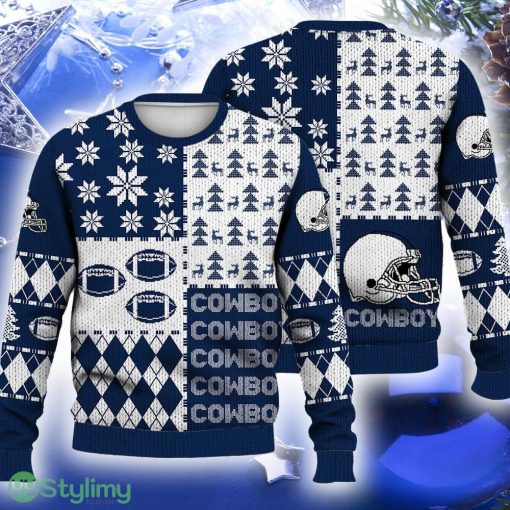 Cowboys Ugly Christmas Sweater Retro Football American Fans Gift For Men And Women