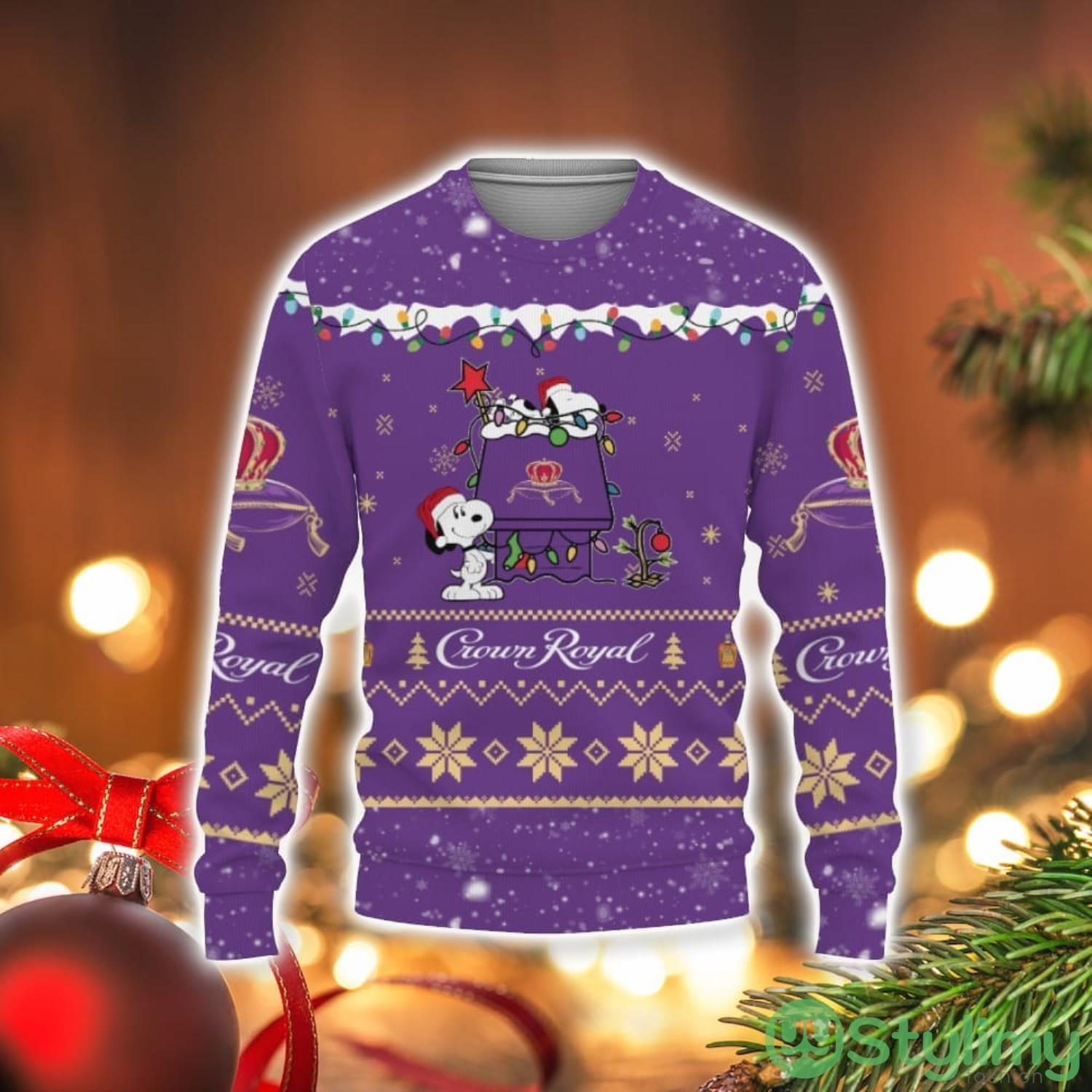Crown Royal Whiskey American Whiskey Beers Merry Christmas Snoopy House Cute Fan Gift 3D Sweater Holiday Gift Christmas Gift 3 Crown Royal Whiskey American Whiskey Beers Merry Christmas Snoopy House Cute Fan Gift 3D Sweater Holiday Gift Christmas Gift Product Photo 1