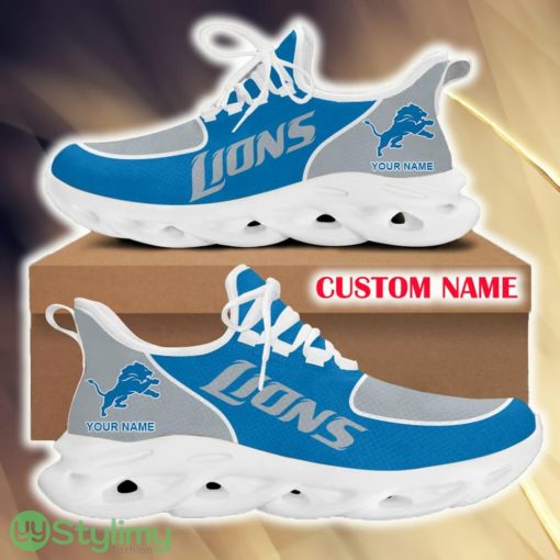 Detroit Lions Unique For Fans Custom Name Max Soul Sneakers New Gift Men And Women Clunky Shoes