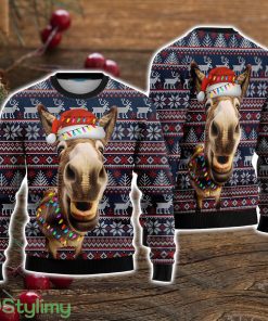 Donkey Funny Colorful Light Ugly Christmas Sweater Christmas Holiday Gift For Men And Women Product Photo 1