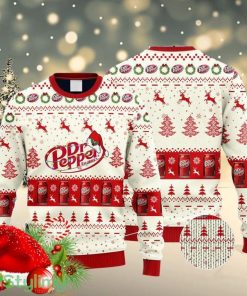 Dr Pepper Reindeer Snowy Night Christmas Ugly Sweater 3D Product Photo 1