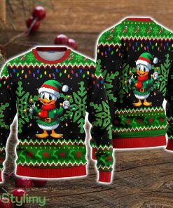 Duck Santa Claus Green Red Light Ugly Christmas Sweater Christmas Holiday Gift For Men And Women Product Photo 1