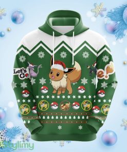 Eevee Pokemon Christmas Cute Noel Mc Ugly Hoodie 3D All Over Print Gift For Christmas Product Photo 1