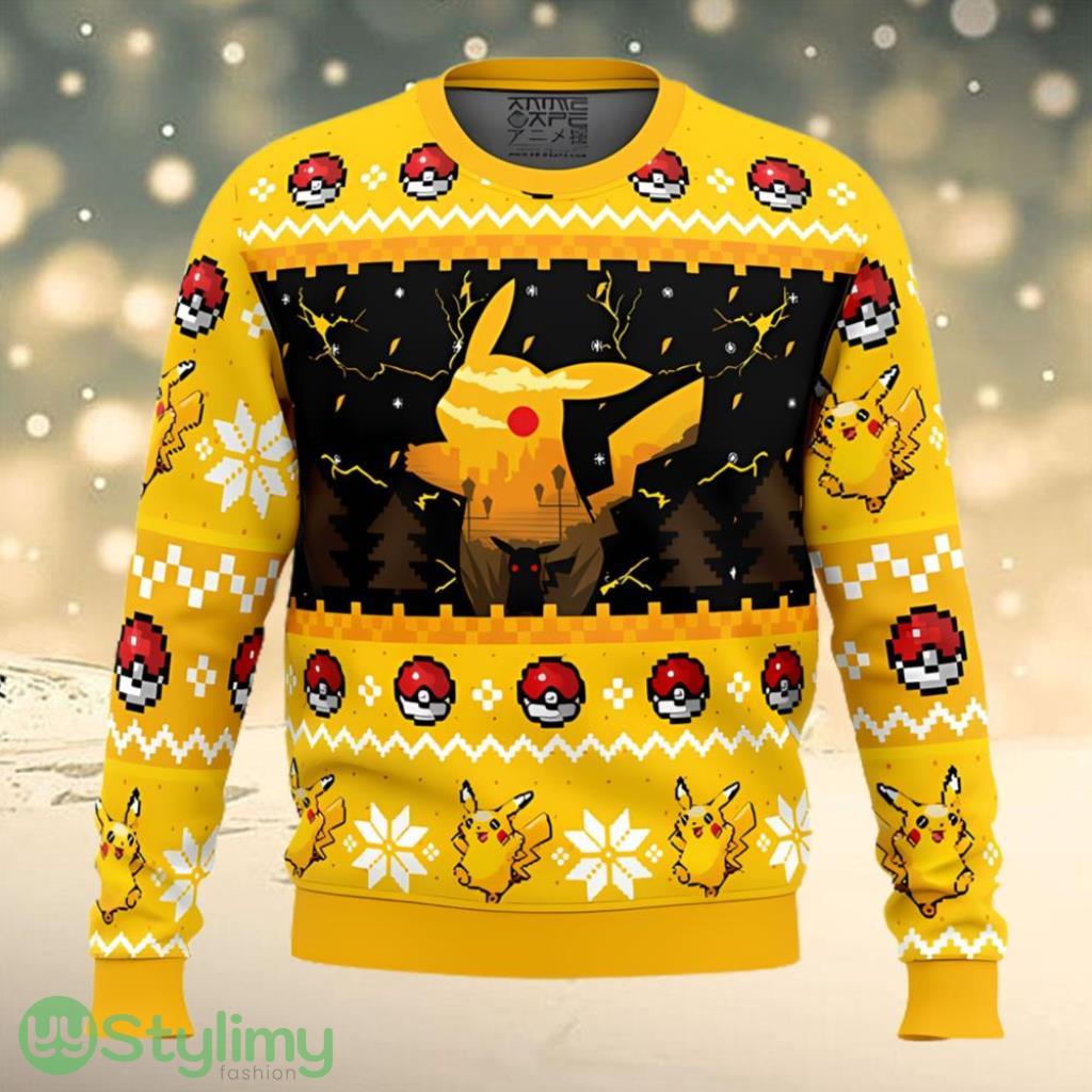 Electric Monster Pokemon Ugly Christmas Sweater 3 Electric Monster Pokemon Ugly Christmas Sweater Product Photo 1
