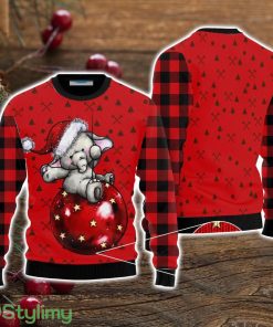 Elephant Cute Red Pattern Ugly Christmas Sweater Christmas Holiday Gift For Men And Women Product Photo 1
