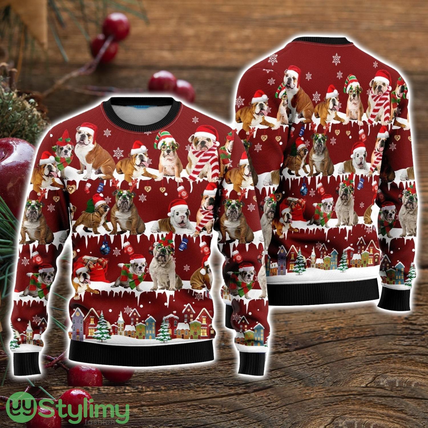 Enghlish Bulldog Ugly Christmas Sweater Christmas Holiday Gift For Men And Women 3 Enghlish Bulldog Ugly Christmas Sweater Christmas Holiday Gift For Men And Women Product Photo 1