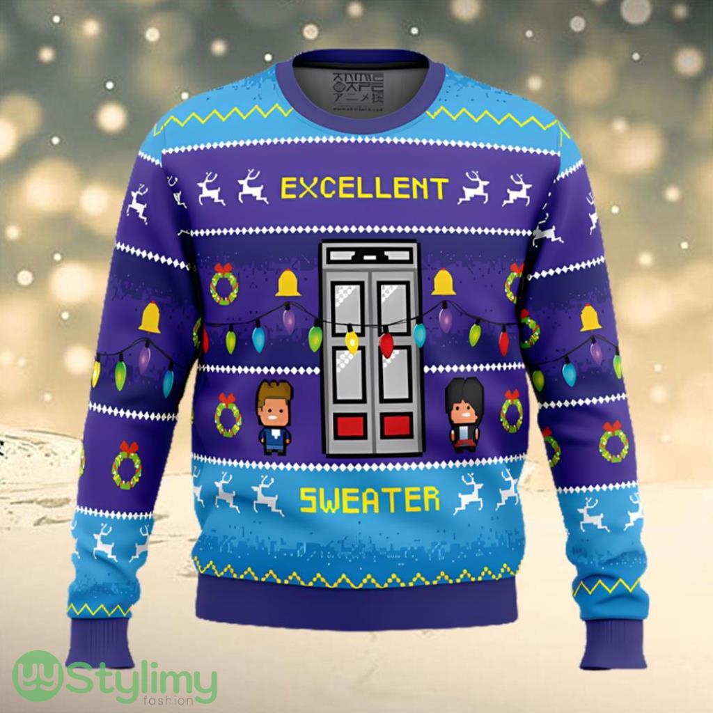 Excellent Sweater Bill and Ted Ugly Christmas Sweater 3 Excellent Sweater Bill and Ted Ugly Christmas Sweater Product Photo 1