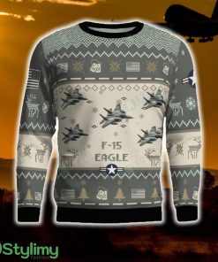 F-15 Eagle F15 Combat Aircraft Ugly Sweater Gift For Men And Women Gift Veteran Christmas - F-15 Eagle F15 Combat Aircraft Ugly Sweater 2