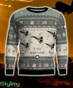 F-22 Raptor F22 Combat Aircraft Ugly Sweater Gift For Men And Women Gift Veteran Christmas - F-22 Raptor F22 Combat Aircraft Ugly Sweater 2