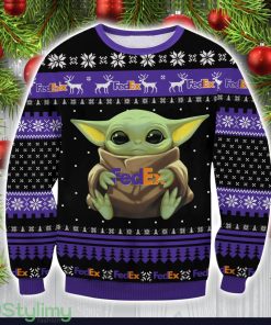 FedEx Baby Yoda Ugly Christmas Sweater Special Christmas Gift Product Photo 1