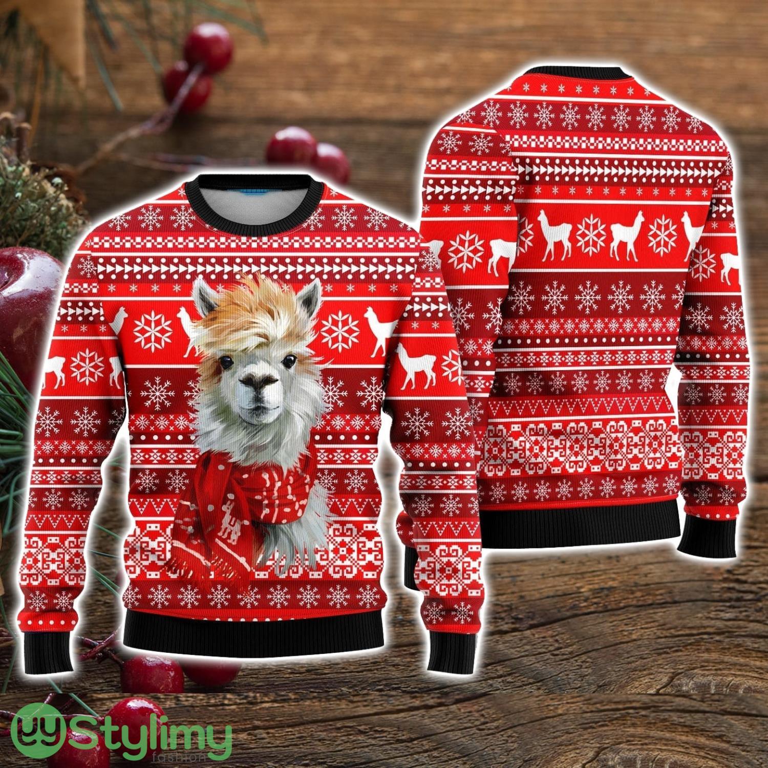 Festive Llama Xmas Ugly Christmas Sweater Christmas Holiday Gift For Men And Women 3 Festive Llama Xmas Ugly Christmas Sweater Christmas Holiday Gift For Men And Women Product Photo 1