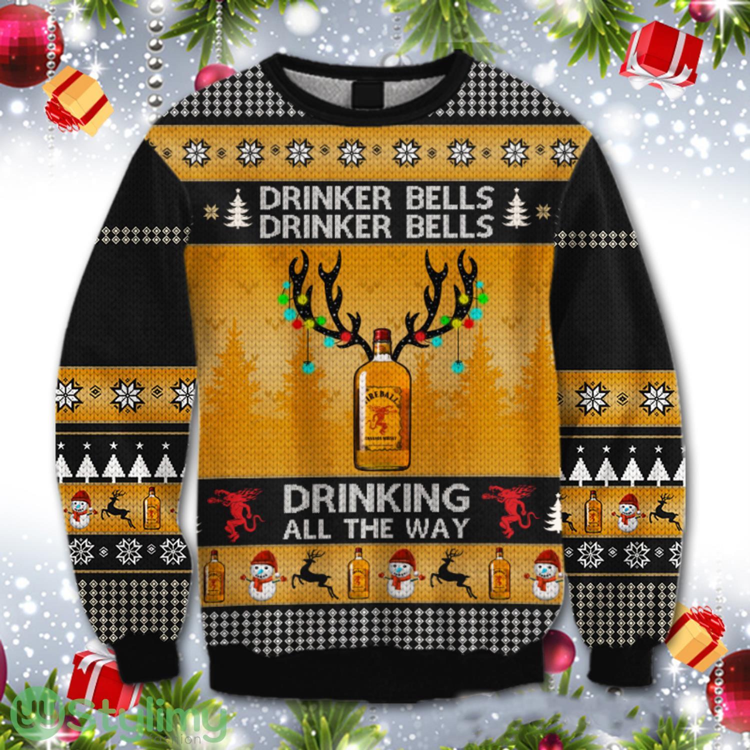 Fireball Drinker Bells Ugly Christmas Sweater Special Christmas Gift 3 Fireball Drinker Bells Ugly Christmas Sweater Special Christmas Gift Product Photo 1