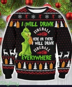 Fireball Grinch Ugly Christmas Sweater Special Christmas Gift Product Photo 1