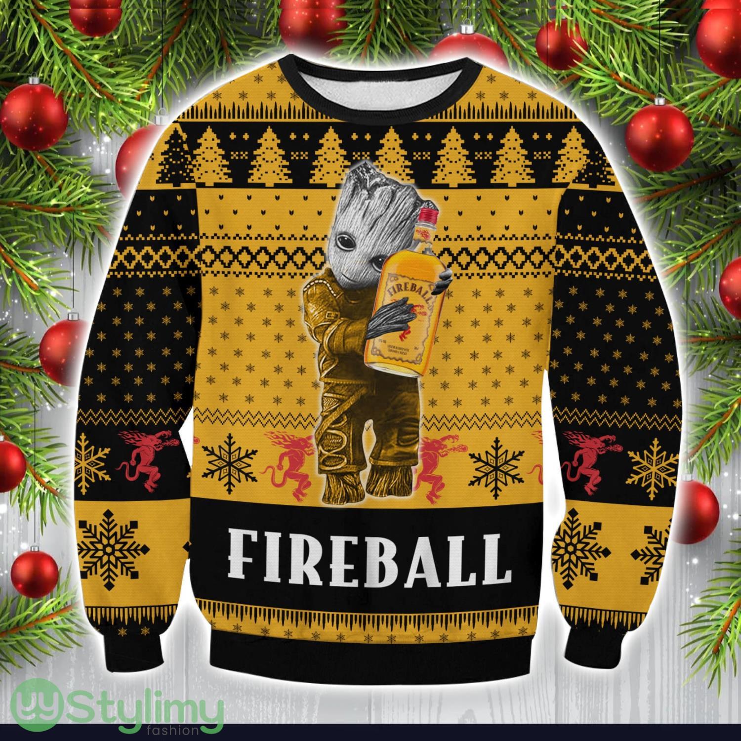 Fireball Groot Ugly Christmas Sweater Special Christmas Gift 3 Fireball Groot Ugly Christmas Sweater Special Christmas Gift Product Photo 1