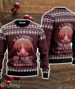Flamingo Yoga Ugly Christmas Sweater Christmas Holiday Gift For Men And Women Product Photo 1