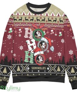 Florida State Seminoles Ho Ho Ho 3D Ugly Christmas Sweater Christmas Gift Product Photo 1