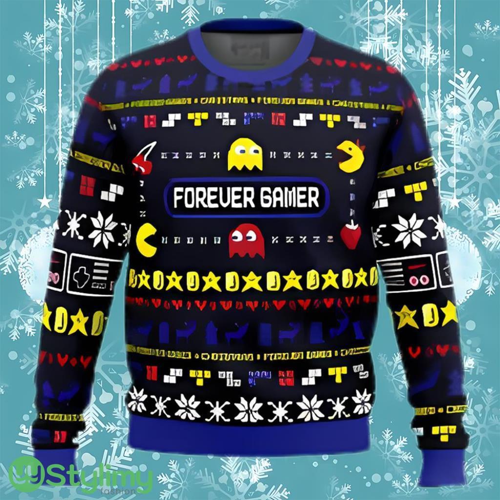 Forever Gamer Christmas Pac Man Ugly Sweater Party 3 Forever Gamer Christmas Pac Man Ugly Sweater Party Product Photo 1