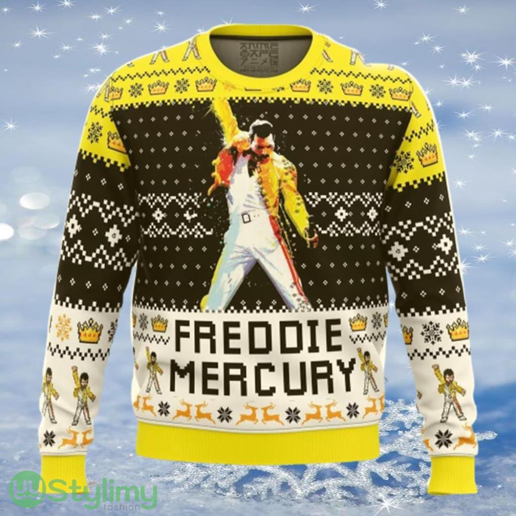 Freddie Mercury Queen Ugly Christmas Sweater 3 Freddie Mercury Queen Ugly Christmas Sweater Product Photo 1