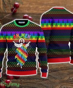 Funny Jesus LGBT Ugly Christmas Sweater Christmas Holiday Gift For Men And Women Product Photo 1