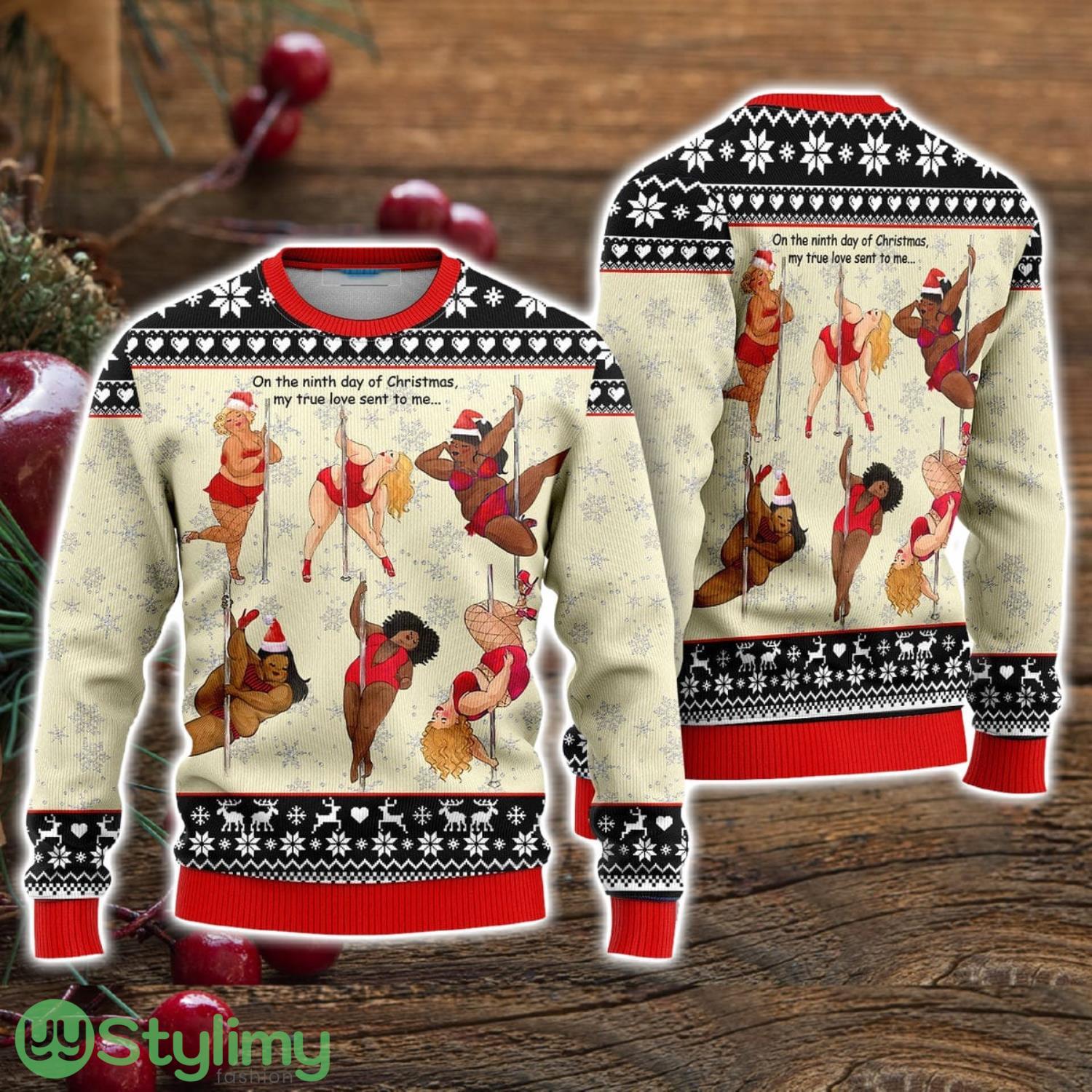 Funny Six Santa Women Dancing Sexy Woman Ugly Christmas Sweater Christmas Holiday Gift For Men And Women 3 Funny Six Santa Women Dancing Sexy Woman Ugly Christmas Sweater Christmas Holiday Gift For Men And Women Product Photo 1