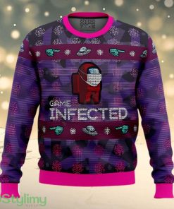 Game Infected Among Us Ugly Christmas Sweater Product Photo 1