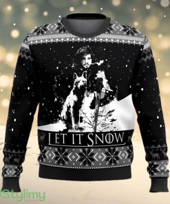 Game of Thrones Let It Snow Black and White Ugly Christmas Sweater Product Photo 1