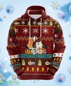 Golden Halloween Cute Noel Mc Ugly Hoodie Zip Red 1 Amazing Gift Idea Thanksgiving Gift Product Photo 1
