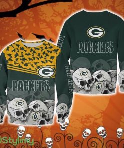 Green Bay Packers Skull Cocoa Halloween Ugly Sweater For Men And Women Gift Christmas - Green Bay Packers Skull Cocoa Halloween Ugly Sweater For Men And Women Gift Christmas