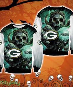 Green Bay Packers Skull Halloween Thermos Halloween Ugly Sweater For Men And Women Gift Christmas - Green Bay Packers Skull Halloween Thermos Halloween Ugly Sweater For Men And Women Gift Christmas