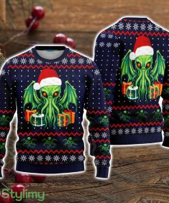 Green Octopus Great Old One Christmas Gift Ugly Christmas Sweater Christmas Holiday Gift For Men And Women Product Photo 1