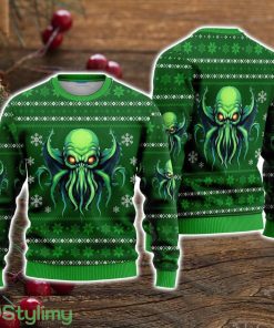 Green Octopus Great Old One Ugly Christmas Sweater Christmas Holiday Gift For Men And Women Product Photo 1
