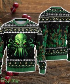 Green Octopus The Call Of Great Old One Ugly Christmas Sweater Christmas Holiday Gift For Men And Women Product Photo 1