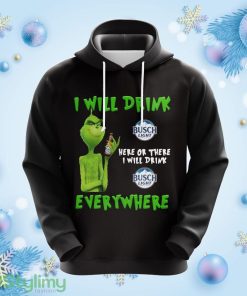 Grinch Drunk Busch Beer Christmas Cute Noel Mc Ugly Hoodie 3D All Over Print Gift For Christmas Product Photo 1