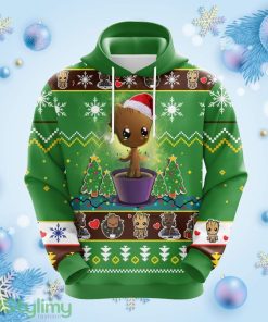 Groot Christmas Cute Noel Mc Ugly Hoodie 3D All Over Print Gift For Christmas Product Photo 1