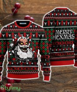 Hail Santa Merry Hexmas Ugly Christmas Sweater Christmas Holiday Gift For Men And Women Product Photo 1